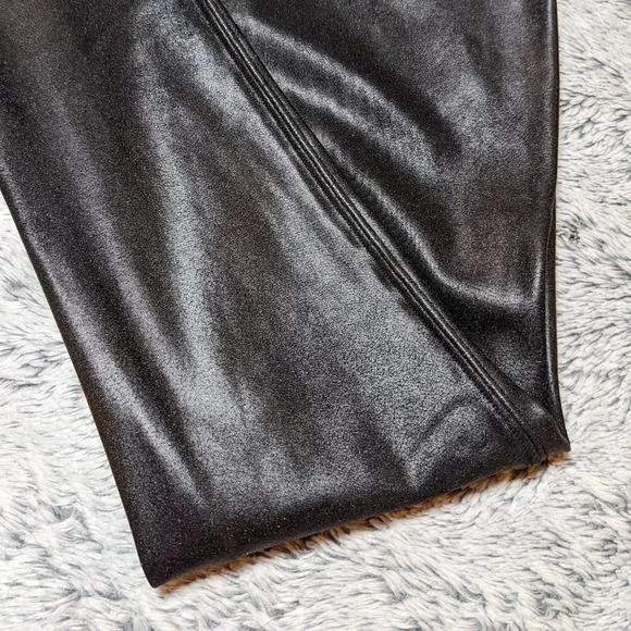 Spanx Black Faux Leather Leggings Full Length Size Small - Picture 5 of 6